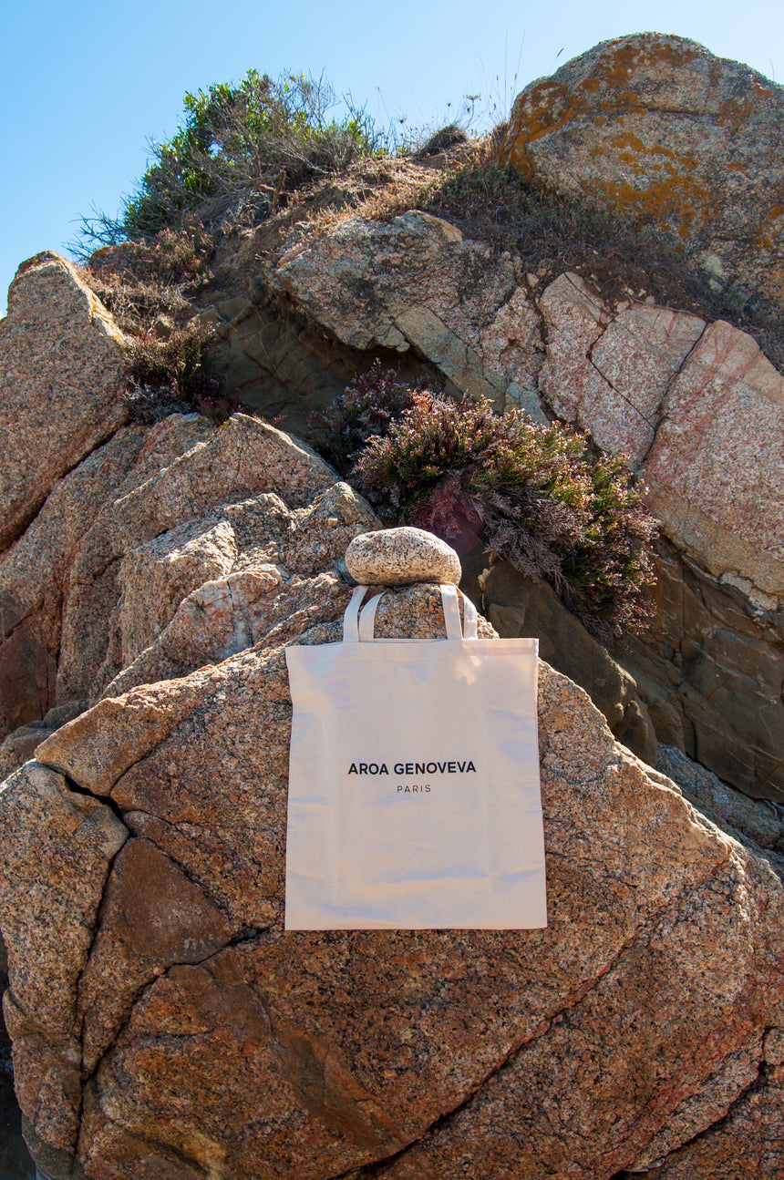 cloth bag in a rock